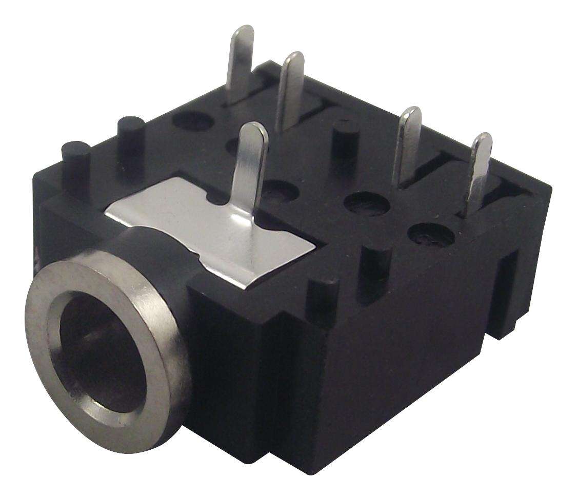 Switchcraft (35RAPC4BHN2) Phone Audio Connector, 5 Contacts, Jack, 3.5 mm