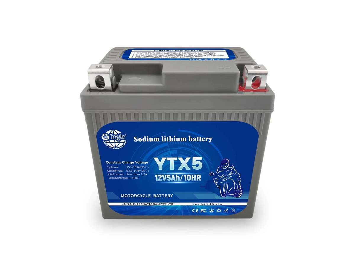 INGLE YTX5 Lithium Motorcycle Battery - Lightweight, High Power, Long Life