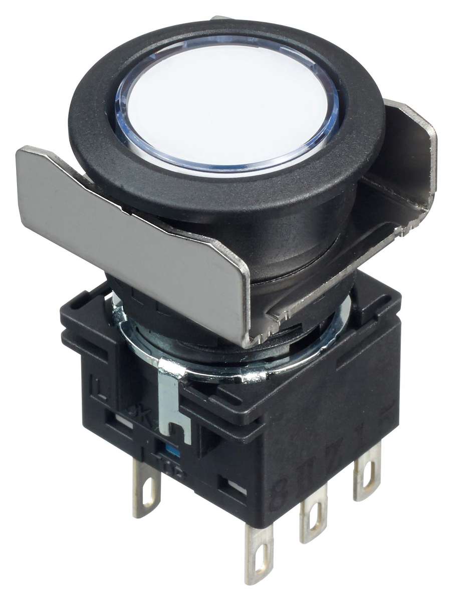 Idec (LB6B-M1T6LW) Industrial Pushbutton Switch, Flush Silhouette 18.2 mm