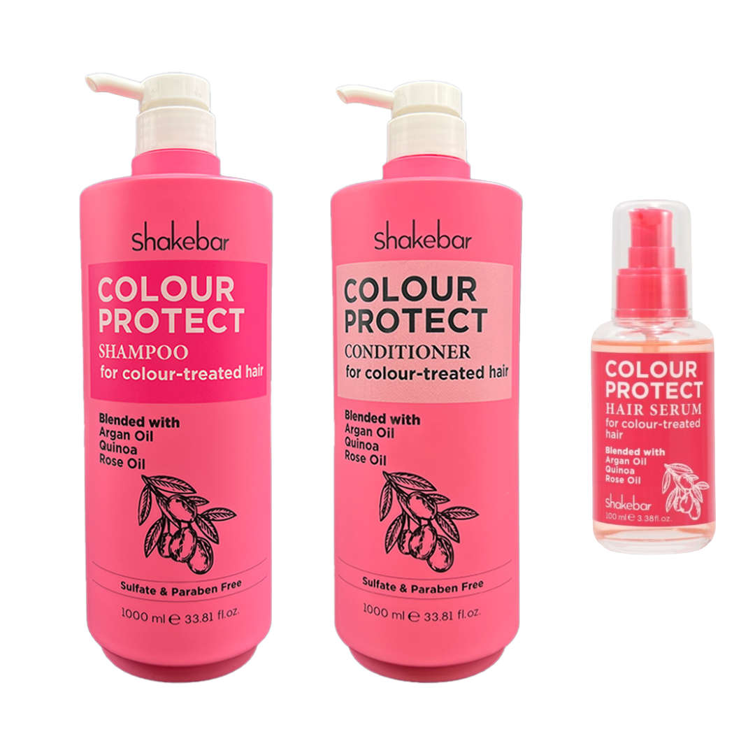Shakebar Color Protect 1L Shampoo, Conditioner & 100ml Hair Serum