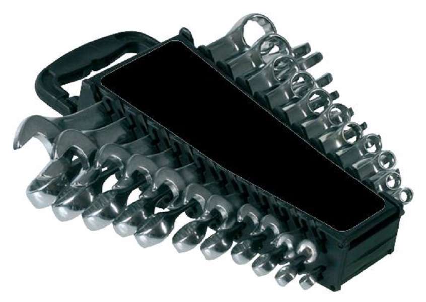 Duratool D02324 Spanner Set, Combination, Chrome Vanadium Steel - 22 Pieces