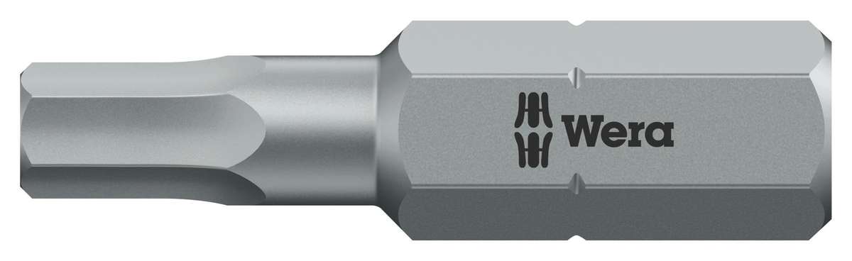 Wera (05056310001) Hex Driver Bit, Hex, 2.5mm Bit, 25 mm Overall