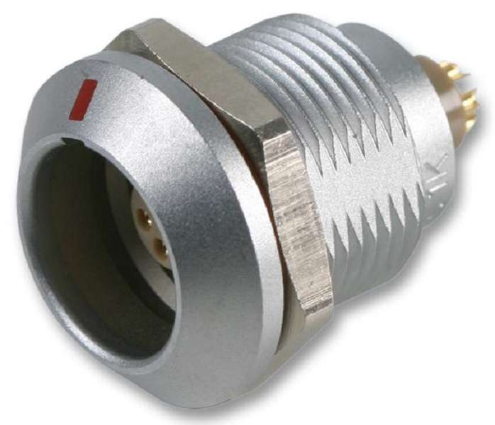 Lemo (EGG.1K.307.CLL) Circular Connector, Panel Mount Receptacle 7 Contacts