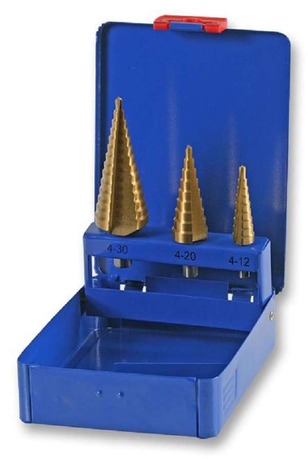 Duratool (D00303) 3 Piece Step Drill Bit Set