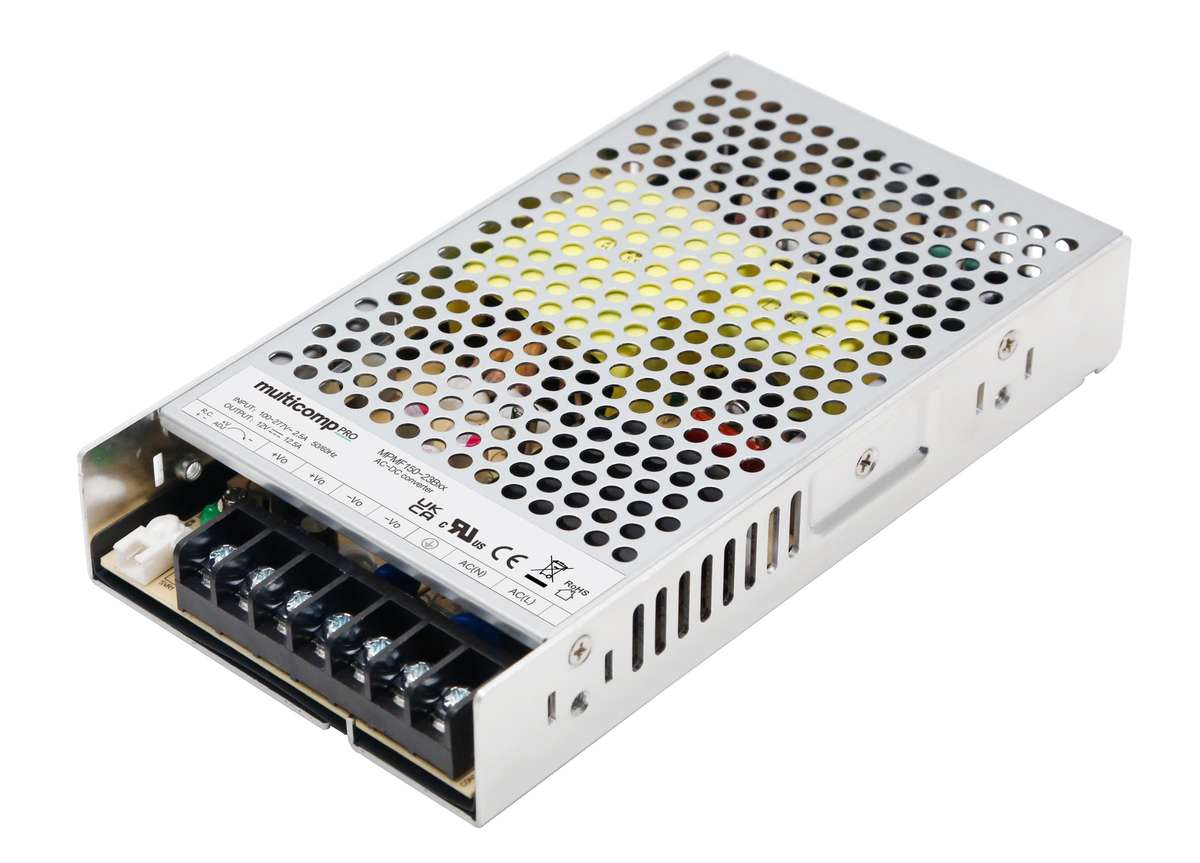 Multicomp Pro (MPMF150-23B12) AC/DC Enclosed Power Supply (PSU) 150W, 12V