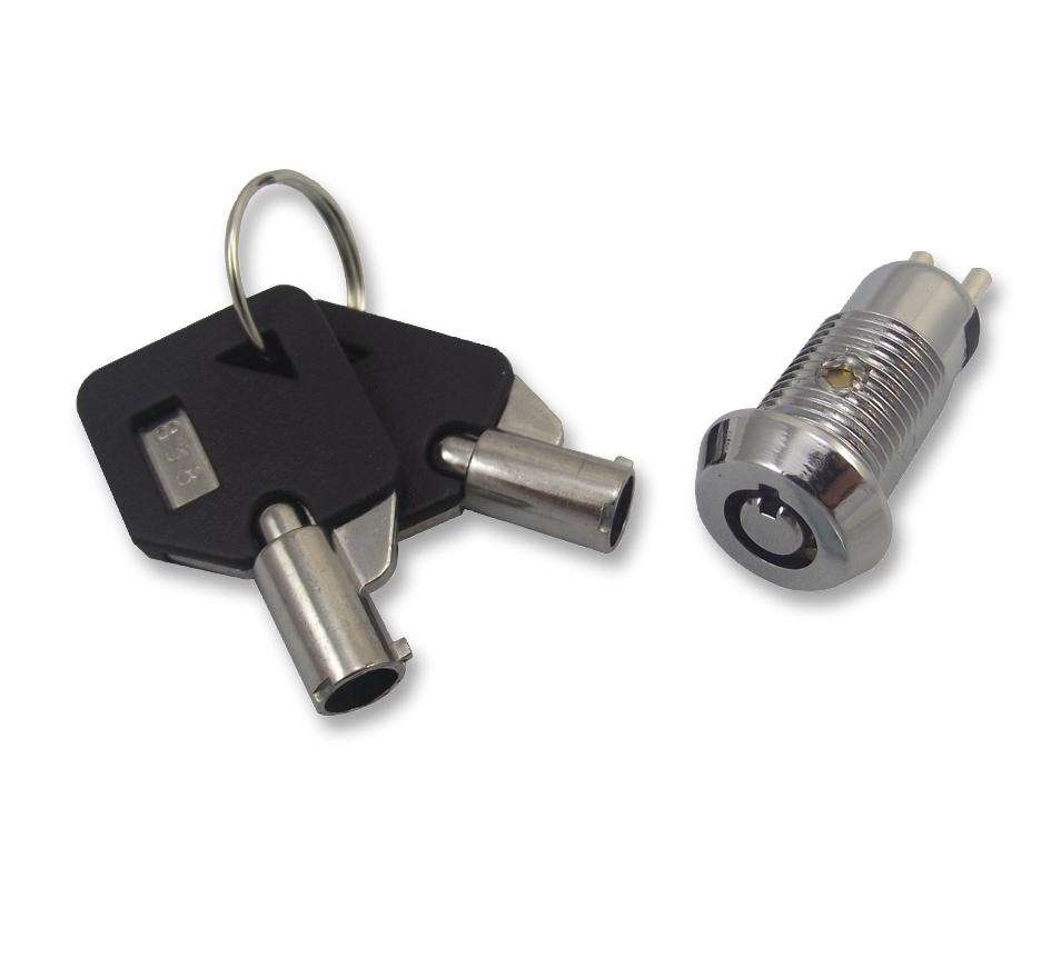 Multicomp Pro (NS106-1) Keylock Switch, Off-On, SPST, 2 Position, 1 A