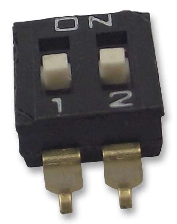 Omron (A6S2104H) DIP / SIP Switch, SPST, 24 VDC, 25 mA