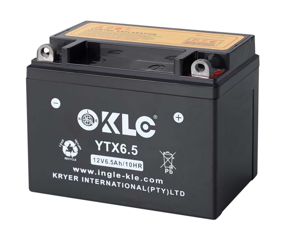 KLE YTX6.5 12V 6.5Ah/ 10HR Motorcycle Battery