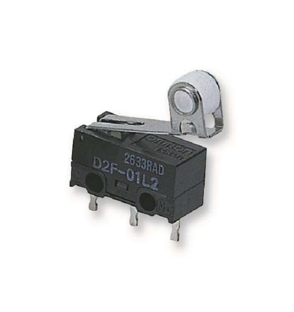 Omron (D2F-01L2) Microswitch, Snap Action, Roller Lever
