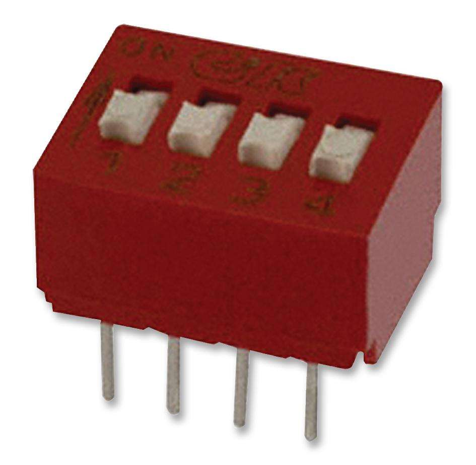 C&K Components (BD04) DIP / SIP Switch, SPST, 24 VDC, 25 mA