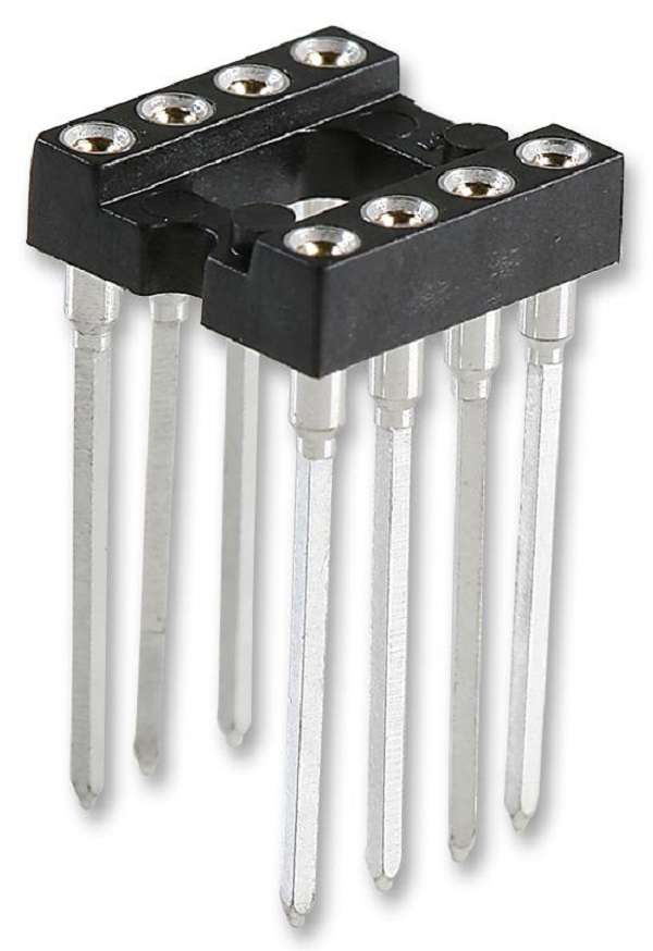 Harwin (D0808-42) IC & Component Socket, 8 Contacts, DIP Socket, 2.54 mm