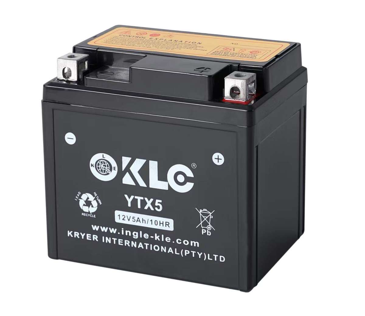 KLE YTX5 12V 5Ah/ 10HR Motorcycle Battery