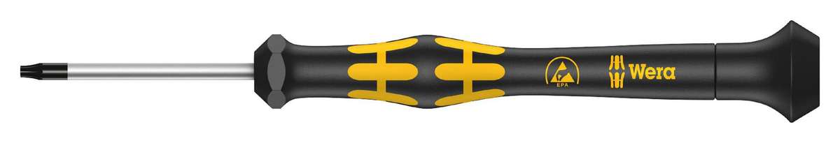 Wera (030120) Screwdriver, TORX T4, ESD Safe, Ergonomic Handle