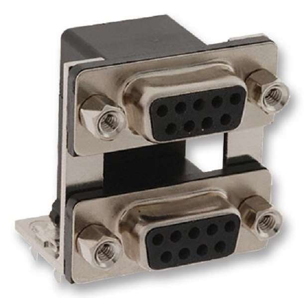 Norcomp (178-009-513R571) Stacked D Sub Connector, Dual Port, 9 Contacts