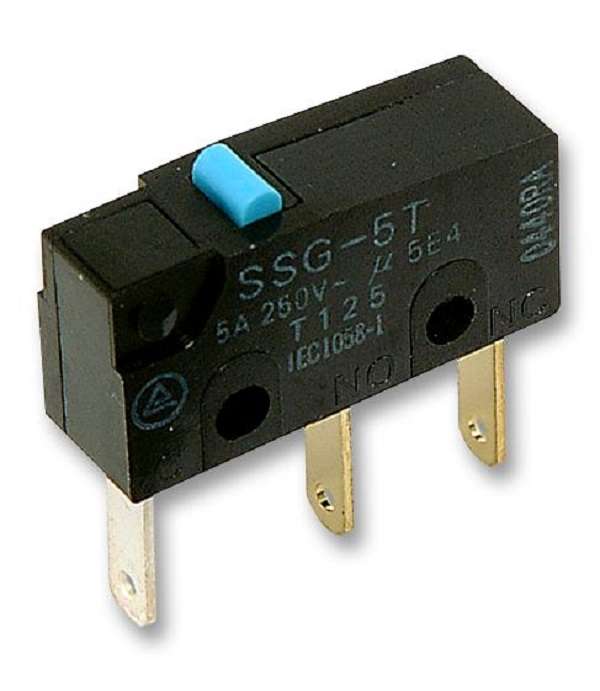 Omron (SSG-5L2T) Microswitch, Snap Action, Hinge Roller Lever