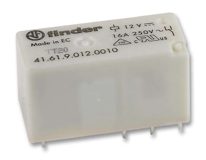 Finder (41.61.9.012.0010) General Purpose Relay, Power, 12 VDC, 16 A