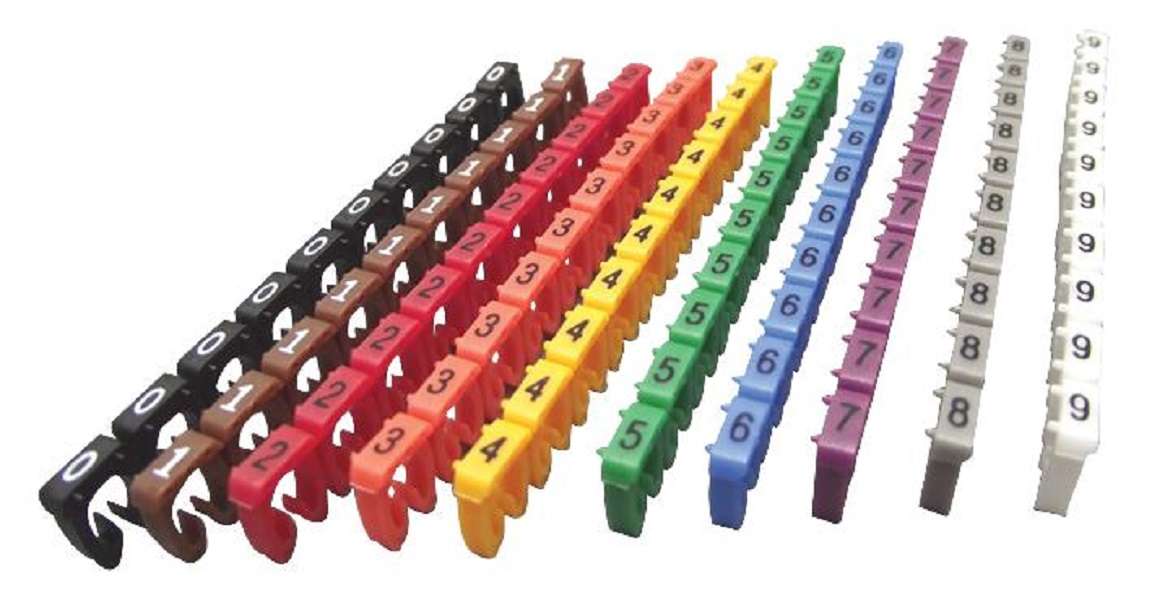 Multicomp Pro (MP003248) Cable Marker, Clip-On, Legend 0 - 9, Nylon 6.6