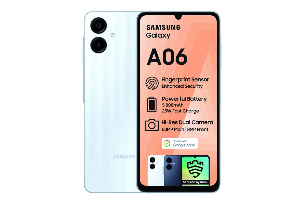 Samsung Galaxy A06 4GB-64GB light Blue - 6.7-inch display and a 50MP main camera. It's powered by...