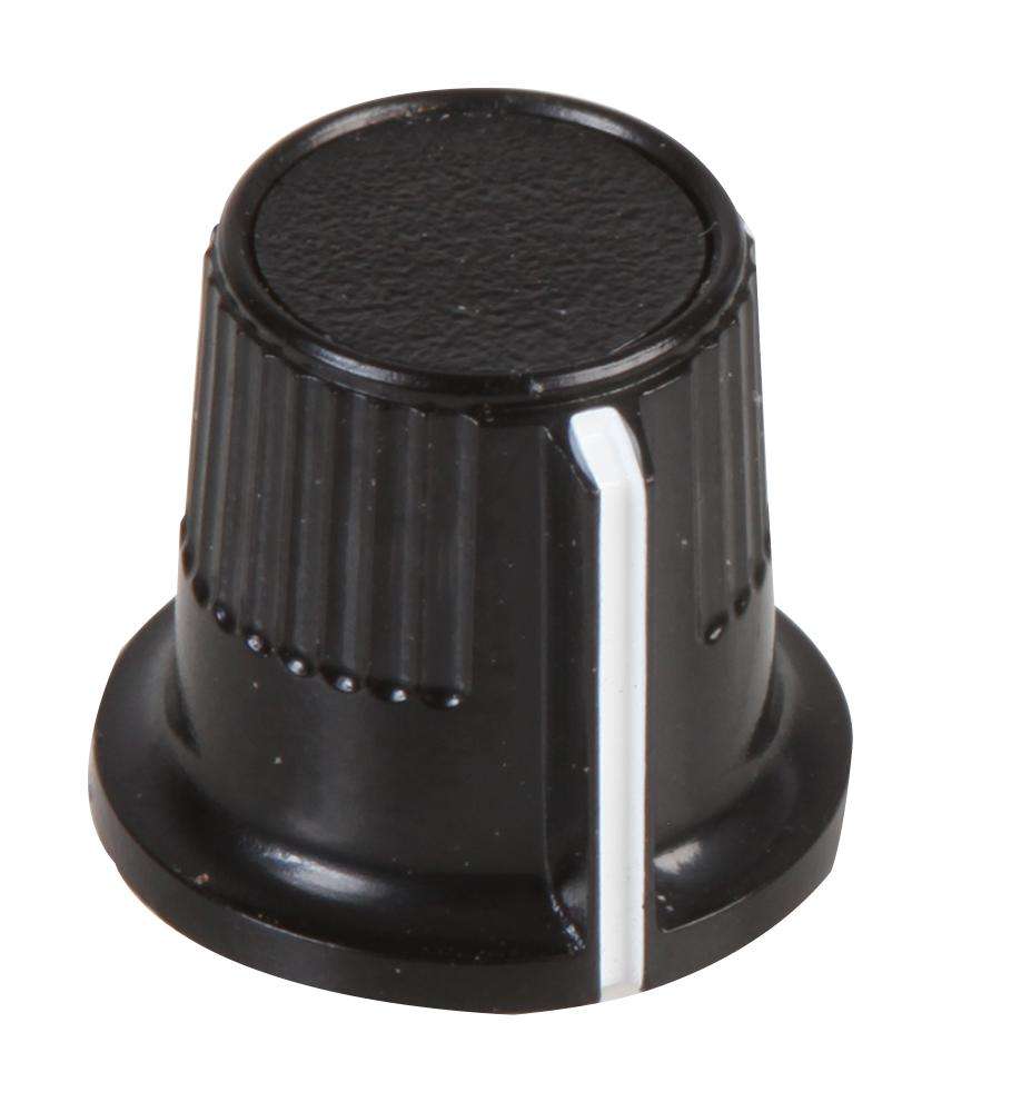 Multicomp Pro (CP-LB21-6-6D) Knob, Round Shaft, 6 mm, Plastic