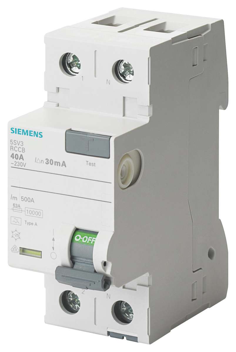 Siemens (5SV3314-6) Circuit Breaker, SENTRON, 230 V, 40 A, 2 Pole, 500 A