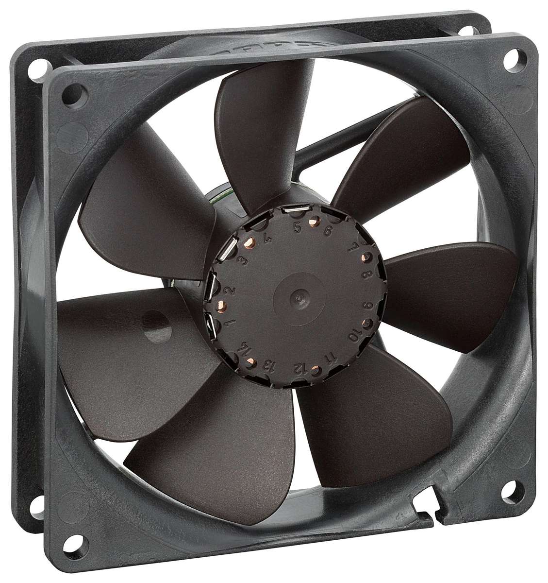 Ebm-Papst (3412N) DC Axial Fan, 12 V, Square, 92 mm, 25 mm
