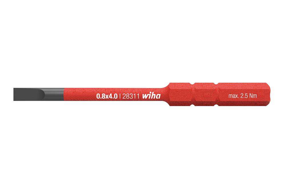 Wiha (34580) Hex Driver Bit, Slotted, 4mm, 75 mm Length