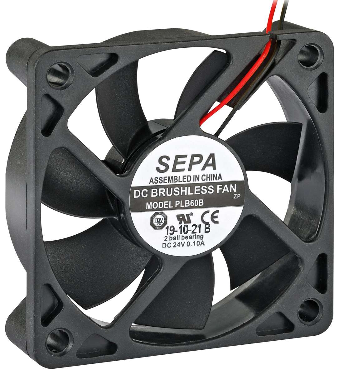 Sepa (PLB60B24FSE31A) DC Axial Fan, 24 V, Square, 60 mm, 15 mm