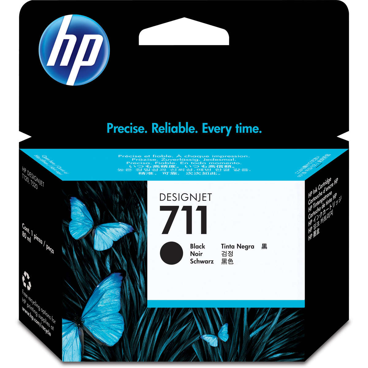 HP 711 38-ml Black DesignJet Ink Cartridge