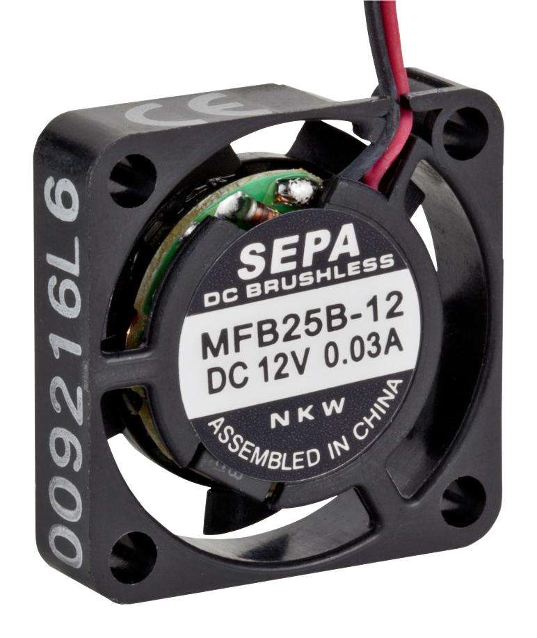 Sepa (MFB25B05) DC Axial Fan, 5 V, Square, 25 mm, 6 mm