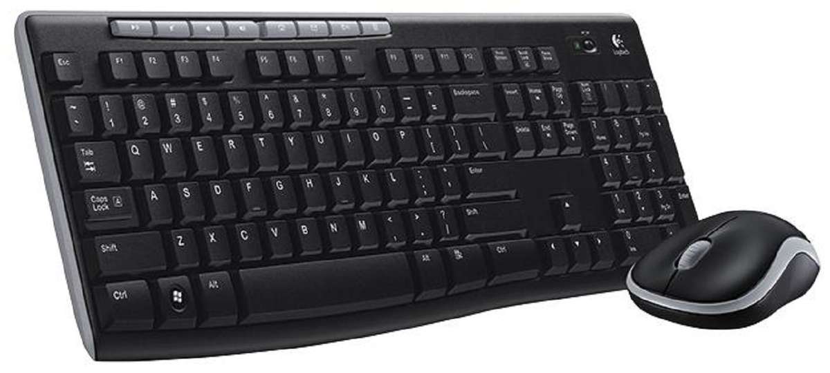 Logitech (920-004523) Keyboard, 3 Button Mouse, Wireless, QWERTY, 2.4GHz