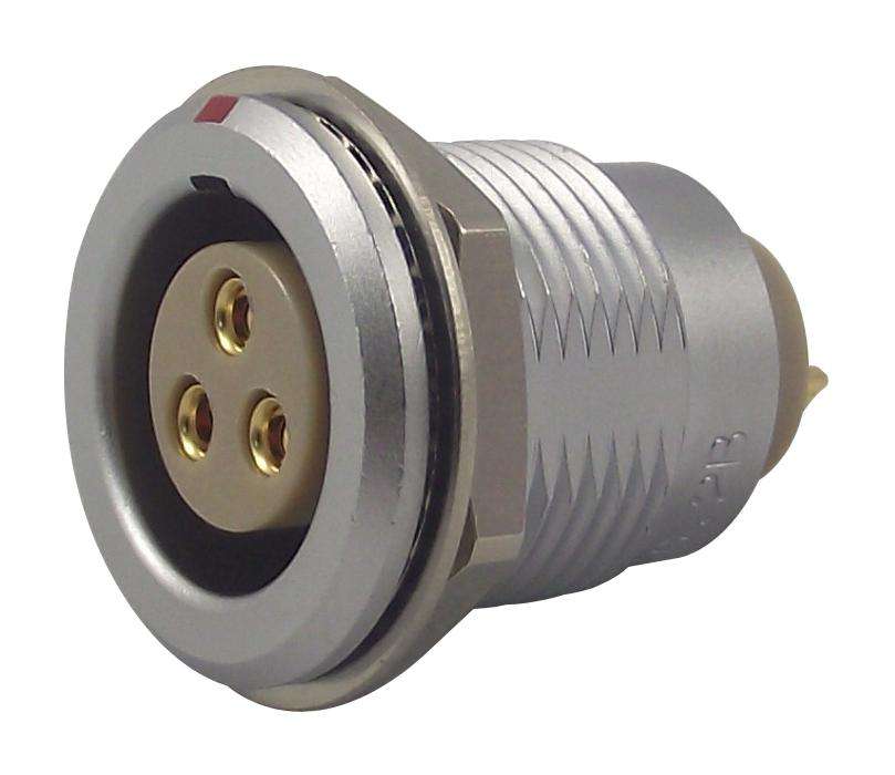 Lemo (EGG.2B.303.CLL) Circular Connector, Panel Mount Receptacle 3 Contacts
