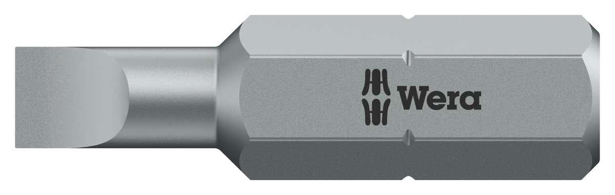 Wera (05072055001) Hex Driver Bit, Slotted, 0.6mm x 4.5mm Bit, 25 mm