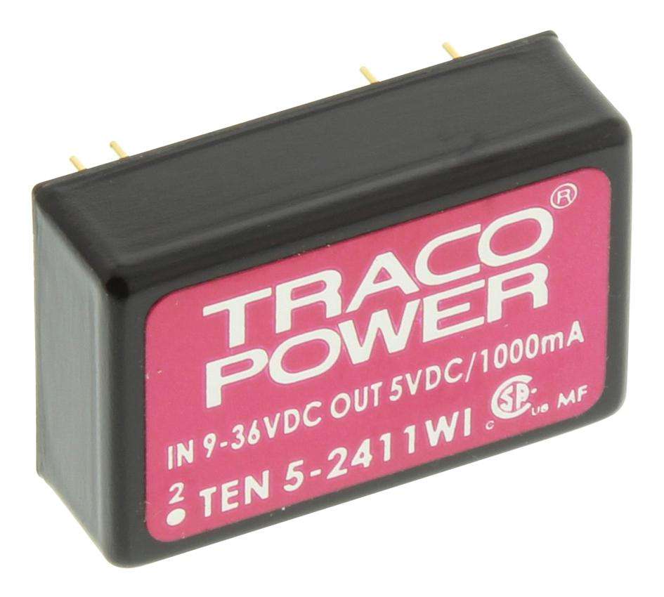 Traco Power (TEN 5-2411WI) Isolated Through Hole DC/DC Converter, 5V 1A