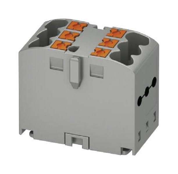Phoenix Contact (PTFIX 6X2,5 GY) Panel Mount Barrier Terminal Block, 24 A,