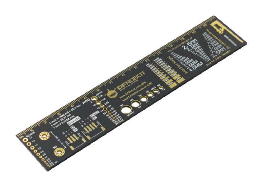 DFRobot (DWG0014-M) PCB Engineer Ruler, Fiberglass, 160mm L x 32mm W