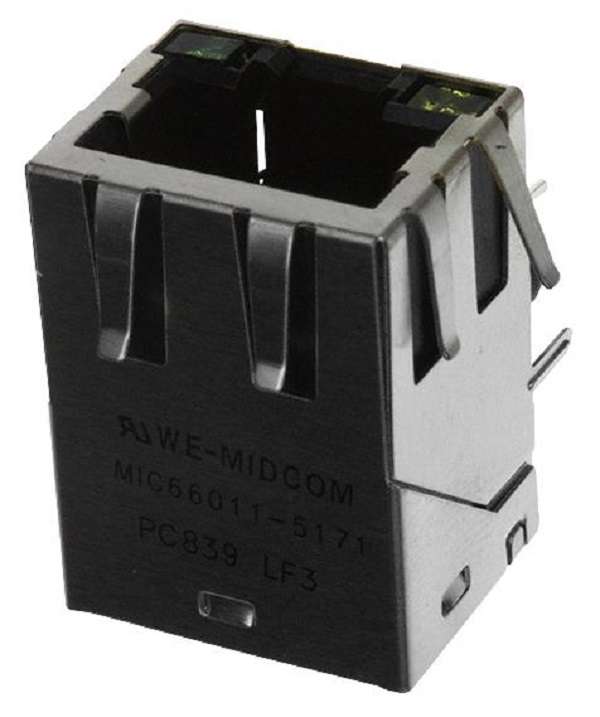 Wurth Elektronik (7499011222A) Modular Connector, RJ45 Jack, 1 x 1 (Port)