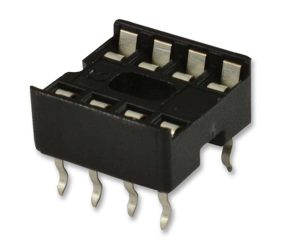 3M (4808-3004-CP) IC & Component Socket, 8 Contacts, DIP Socket