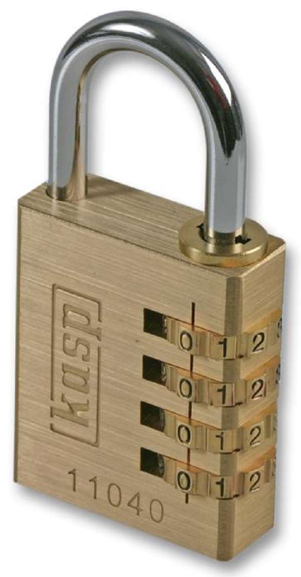 Kasp Security (K11040D) Padlock, Combination, Brass, 40mm