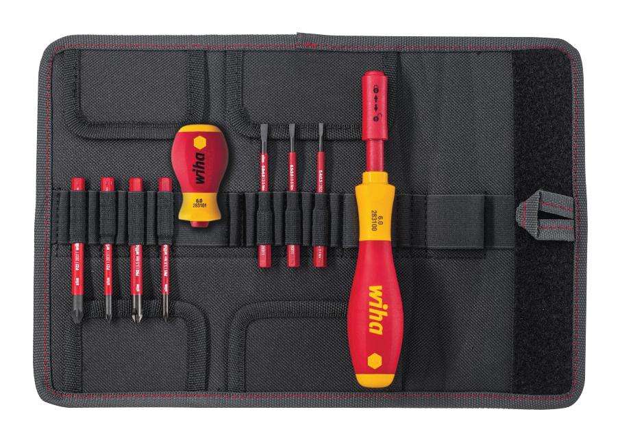 Wiha (41233) Screwdriver Set, Slotted, Pozidrive, 9 Pieces