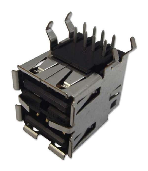TE Connectivity (5787745-1) USB Stacked Connector, USB Type A
