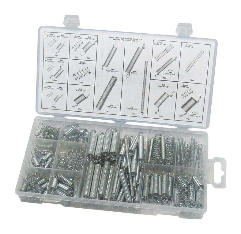 Duratool (D01893) Spring Set, Compressed & Extending, Assorted, 200 Pieces