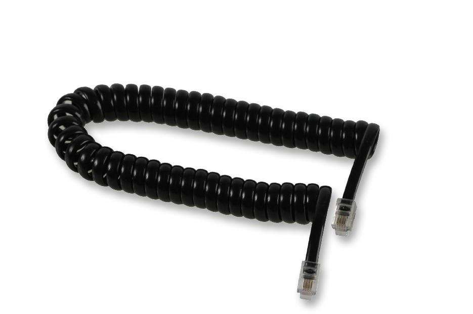 Pro Signal PPW00039 Telephone Modular Cable, RJ10 Plug to RJ10 Plug, Black