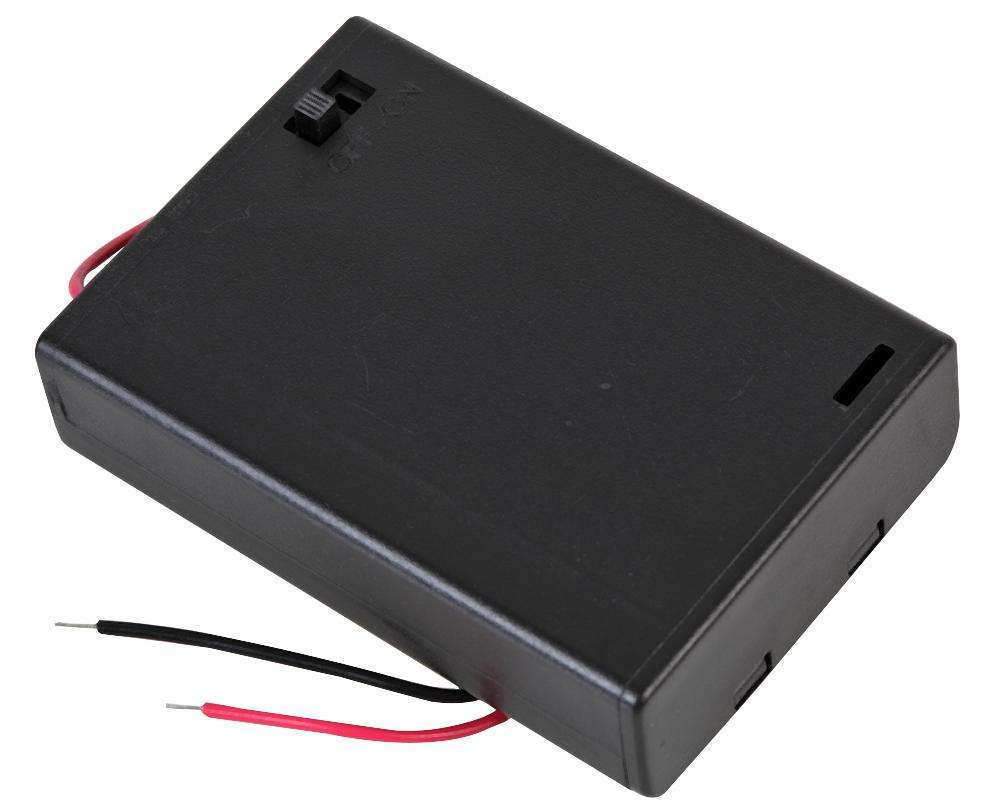 Multicomp Pro (MP000376) Battery Holder, Switched, Wire Leads, 3 x AA