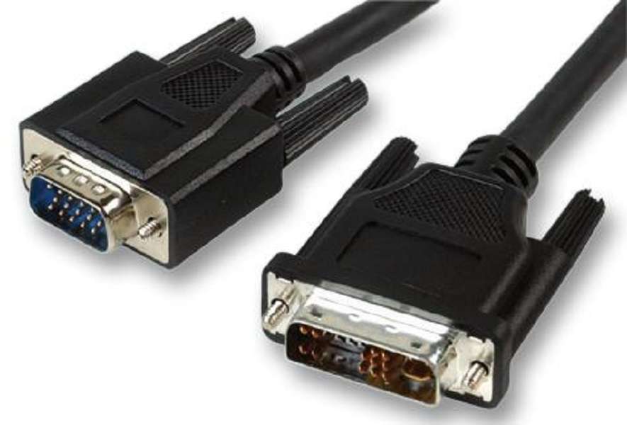 Videk (2257-1) Audio / Video Cable Assembly, DVI-I Plug, 1 m, Black