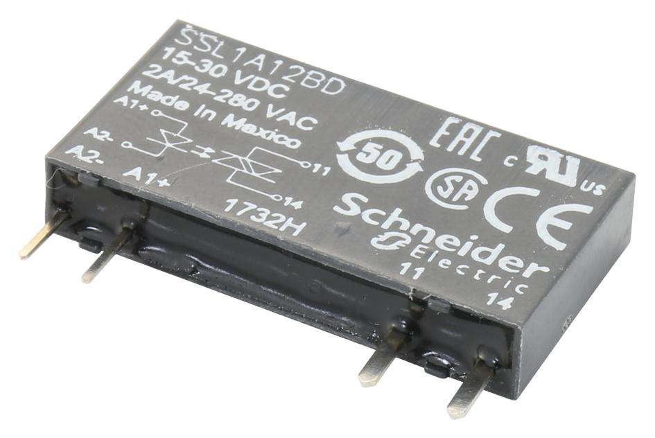 Schneider Electric (SSL1A12JD) Solid State Relay, SPST-NO, 2 A, 280 VAC