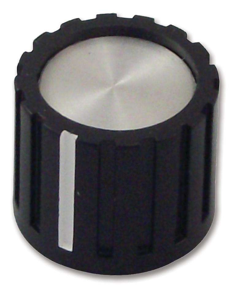 Multicomp Pro (CF-X1-M-T18) Knob, Round Shaft, 6 mm, Plastic