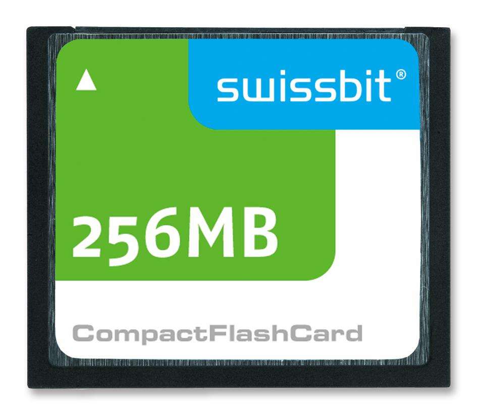 Swissbit (SFCF0256H1BK1MT-I-MS-553-SMA) Flash Memory Card, 256 MB