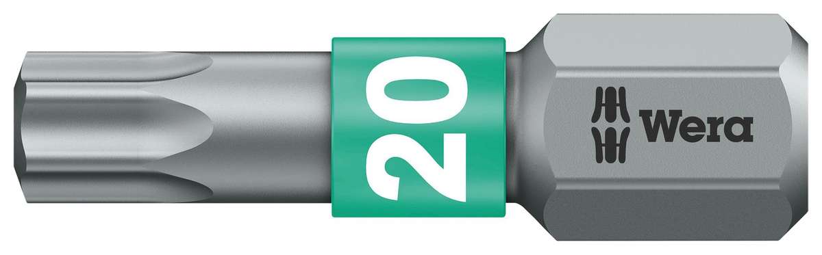 Wera (05066124001) Hex Driver Bit, Torx, T20 Bit, 25 mm Overall