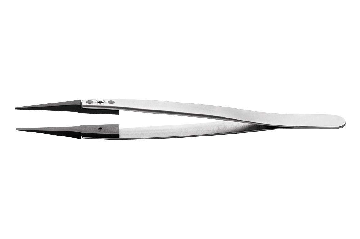 Ideal-Tek (242SVR.SA) Tweezer, Component Positioning, ESD, PVDF Tip, 130mm