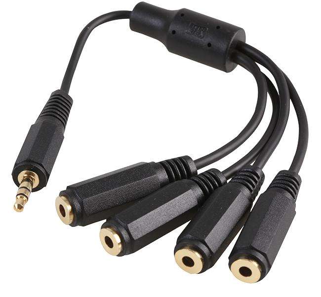 Pro Signal (PSG03885) 3.5mm Stereo Jack Plug, 3.5mm Stereo Jack Socket, x 4